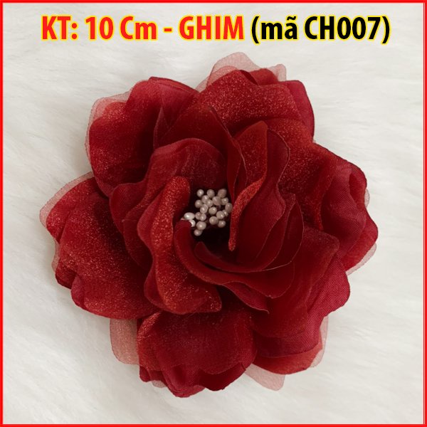 SHOPPRO - PHỤ KIỆN GHIM CÀI - TRÂM CÀI ÁO - Tag Hoa Cài Áo Váy Handmade Kiểu Có Trâm Cài Áo Váy Nhiều Màu 10 CM CH007