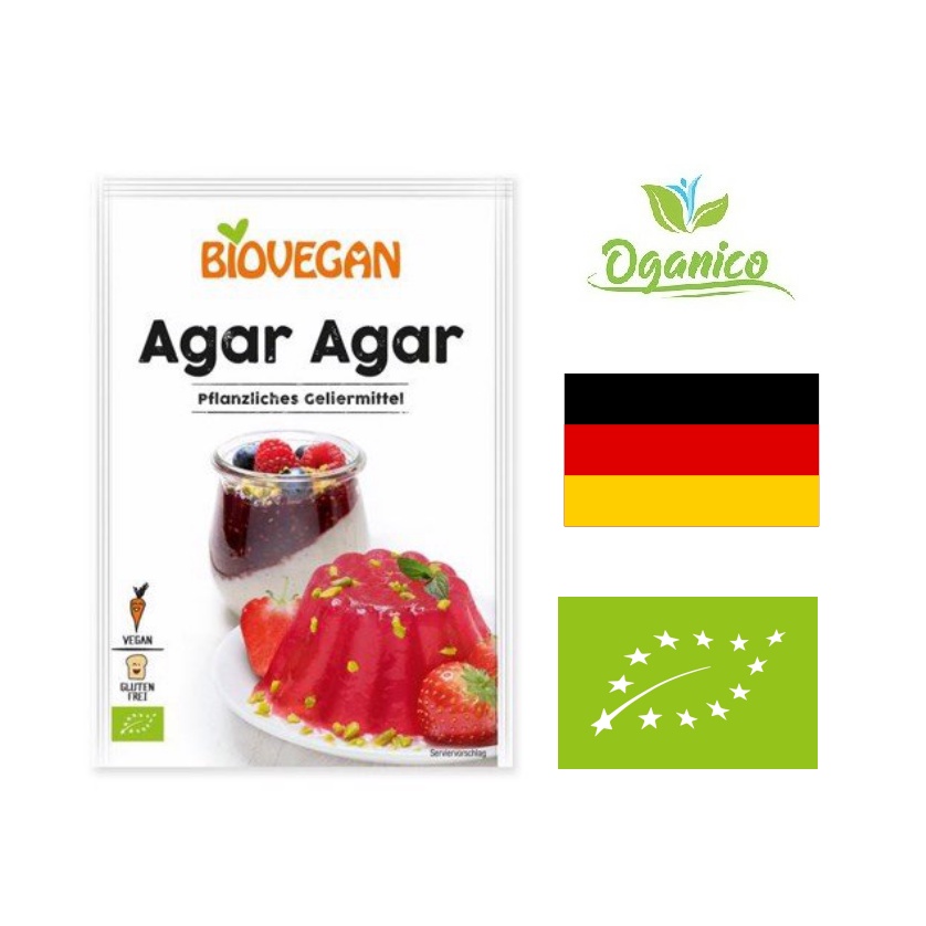 Bột Agar / ORGANIC / Bột Rau Câu Hữu Cơ Agar-Agar Biovegan 30g