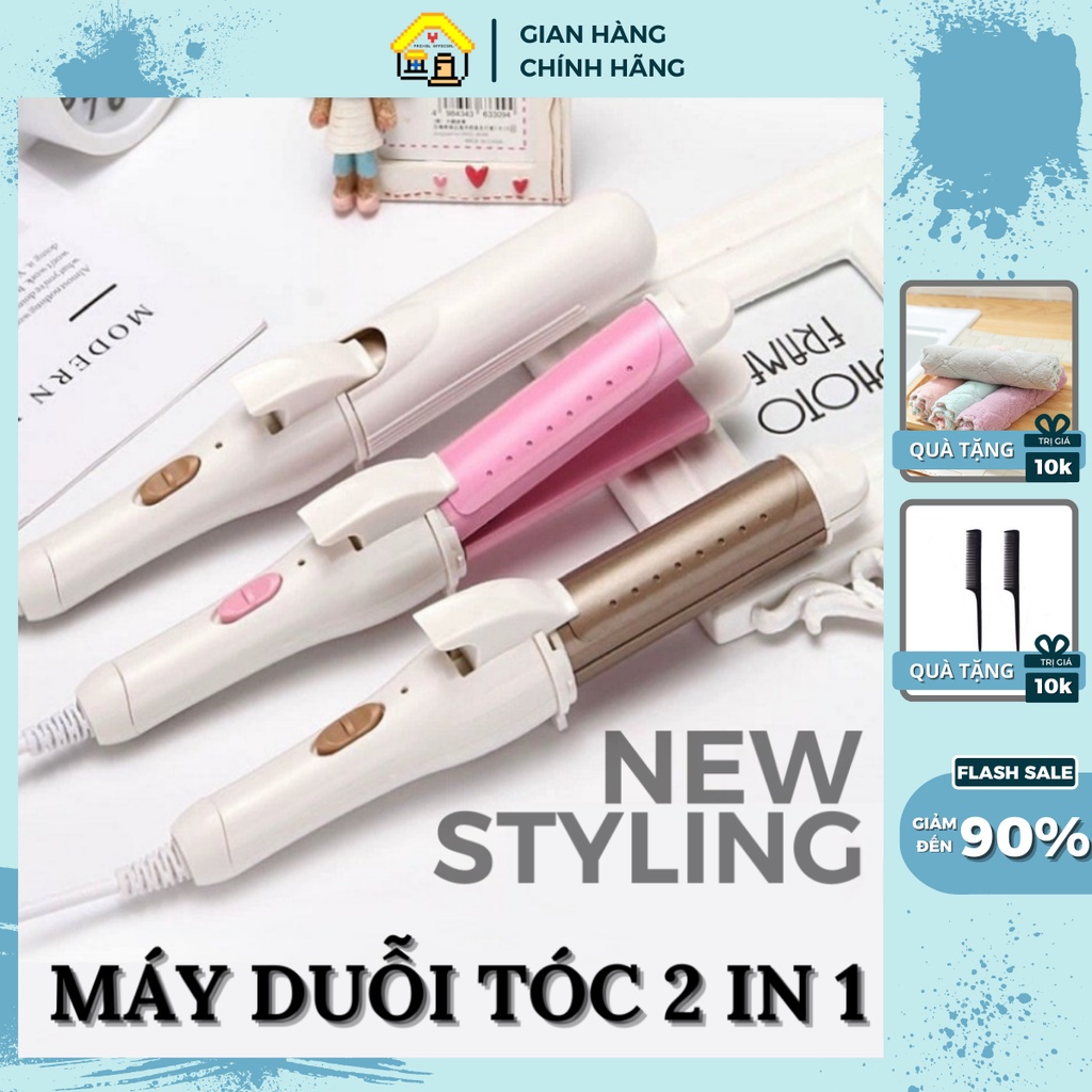 Máy Duỗi Tóc pixel official - Máy Uốn Tóc Đa Năng 2 in 1 Cao Cấp Bảo Hành Lỗi 1 Đổi 1