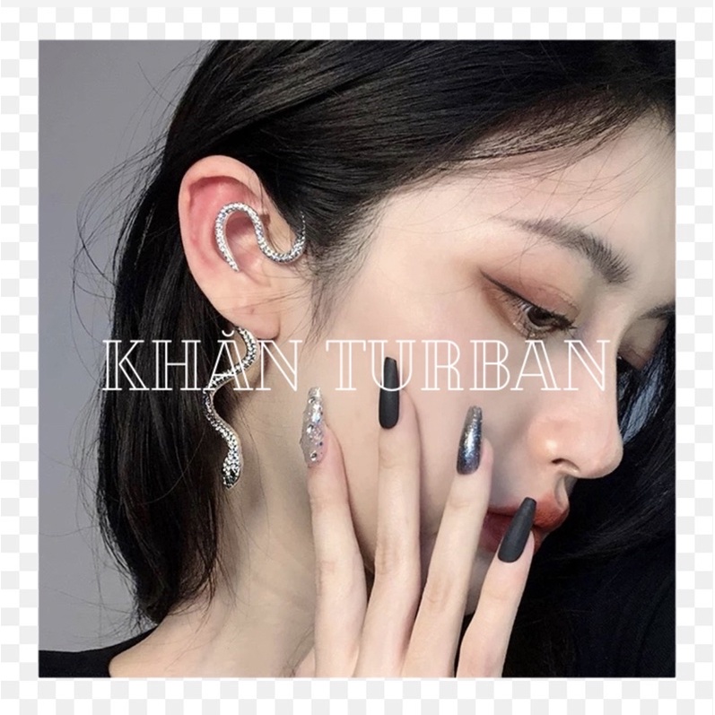 Hoa tai gài hình con rắn đính đá ( hoa tai chỉ có 1 chiếc)