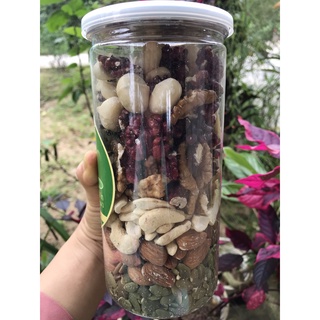 Mix 6 loại Hạt Dinh Dưỡng [Macca+Óc chó vàng + Đỏ+Hạt Điều+Hạnh Nhân+Hạt bí] [Hũ 500gr]