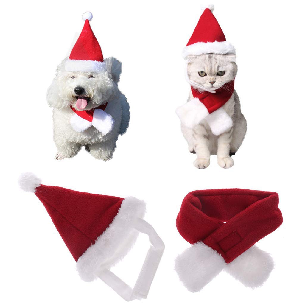 Mũ Khăn Giáng sinh cho chó mèo/thú cưng - Christmas hat and scarf for pet/ dog cat