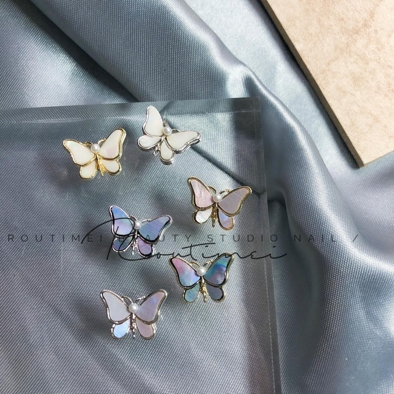 Charm bướm đá xinh lẻ 1c trang trí móng tay/nail