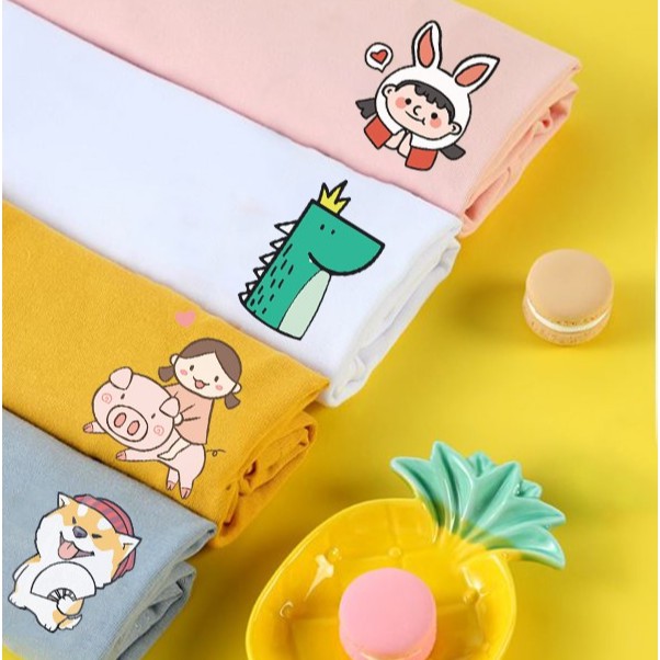 [Hàng Xịn, Gía Tốt] Áo Phông Thun Nữ Tay Ngắn Icon Họa Tiết Chó Dễ Thương - Unisex - Cotton - Mã AT023