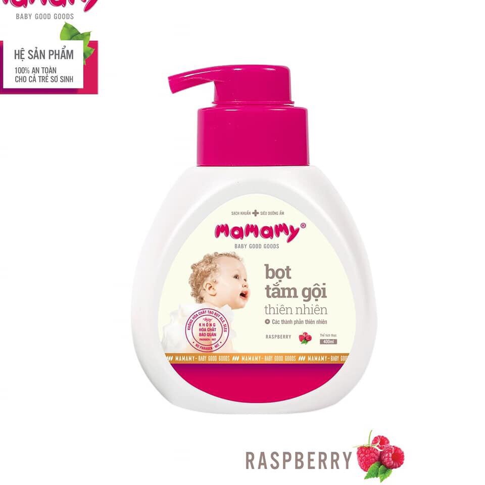 Bọt tắm gội Mamamy 400ml ( sữa tắm gội 2 trong 1 Hương Thiên Nhiên )