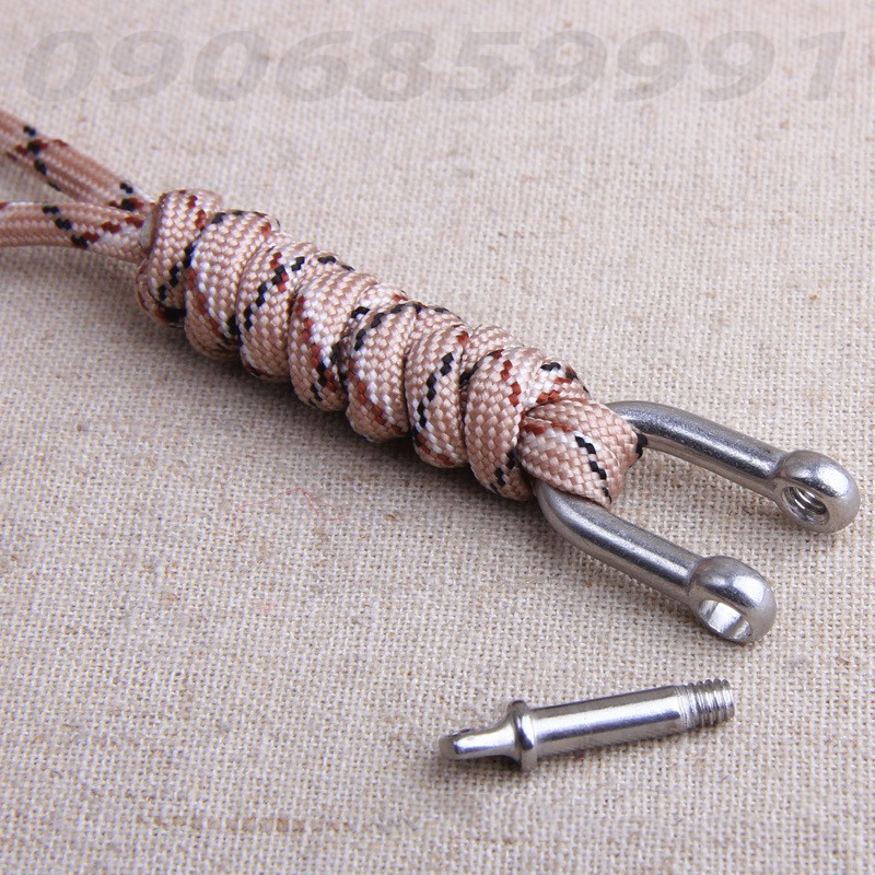 Dây paracord đeo phụ kiện dã ngoại EDC móc khóa chữ U