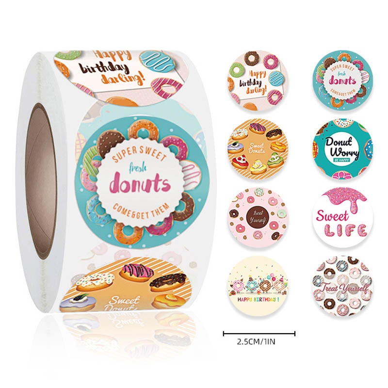 Set 500 Nhãn Dán Trang Trí Túi Quà Họa Tiết Halloween Độc Đáo