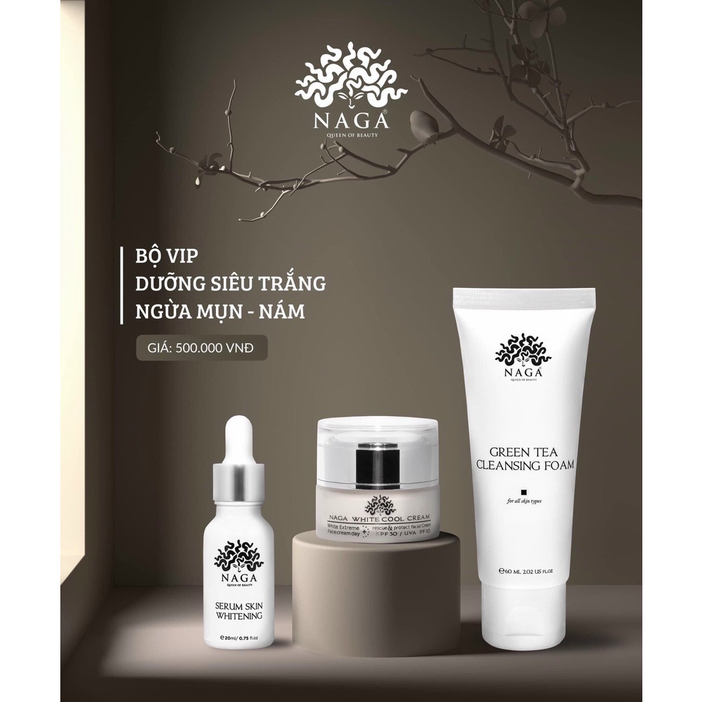 Combo Dưỡng Trắng Da White Cool - Mỹ Phẩm Sạch Nhật Bản