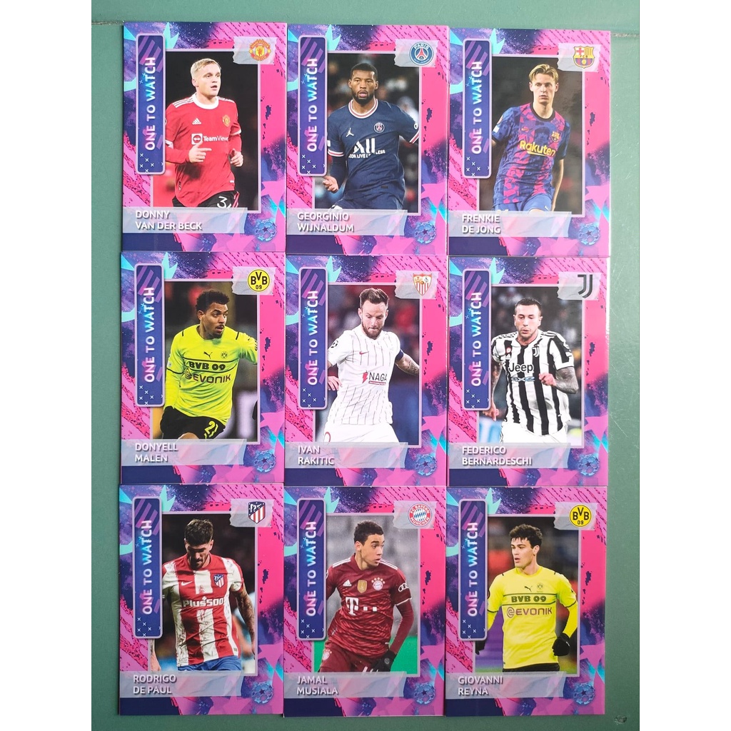 Thẻ SKY UCL ONE TO WATCH | Van Der Beck, Malen, Bernardeschi, De Jong, Wijjnaldum, Reyna, Rakitic, Musiala. De Paul