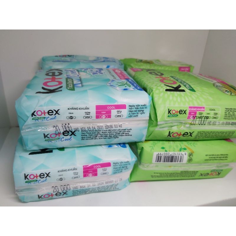 [Giá Tốt] Băng Vệ Sinh Kotex Thảo Dược Cải Tiến Mới Siêu Mỏng Cánh