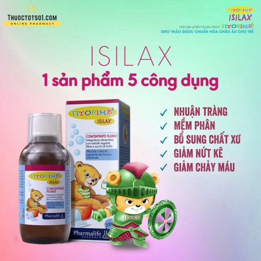 [Italia] Fitobimbi Isilax - Giảm táo bón, tiêu hóa kém, khó tiêu cho trẻ - 200ml