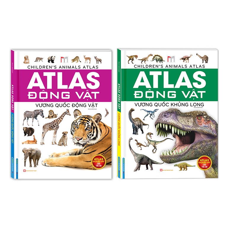 Sách-Combo 2c Atlas động vật - Vương quốc động vật + Vương quốc khủng long