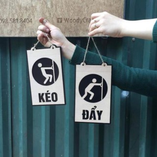 Bảng Gỗ Trang Trí Decor - Mẫu Kéo Vào, Đẩy Ra - Bảng Gỗ