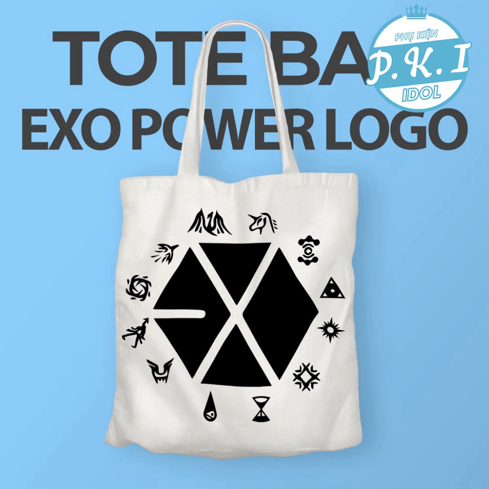 Túi Tote Exo In Hình Logo Biểu Tượng Của Các Thành Viên - QUÀ TẶNG K-POP