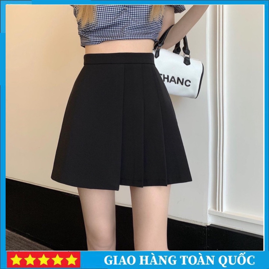 Quần giả váy xếp ly cạp lưng thun chất tuyết mưa phom Bigsize có lót trong HH.Bigsize QV_01