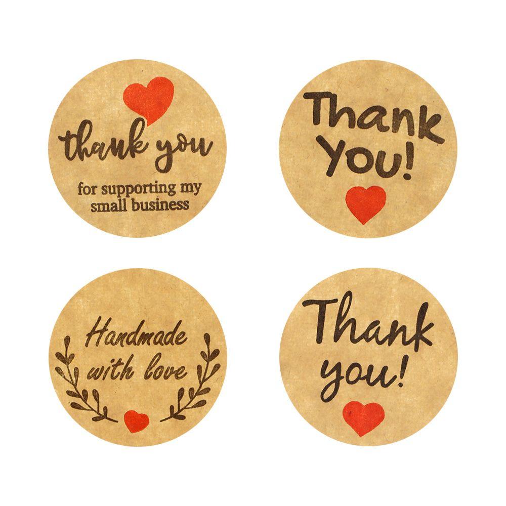 Miếng Dán Trang Trí Túi Kẹo In Chữ Thank You Độc Đáo Thời Trang