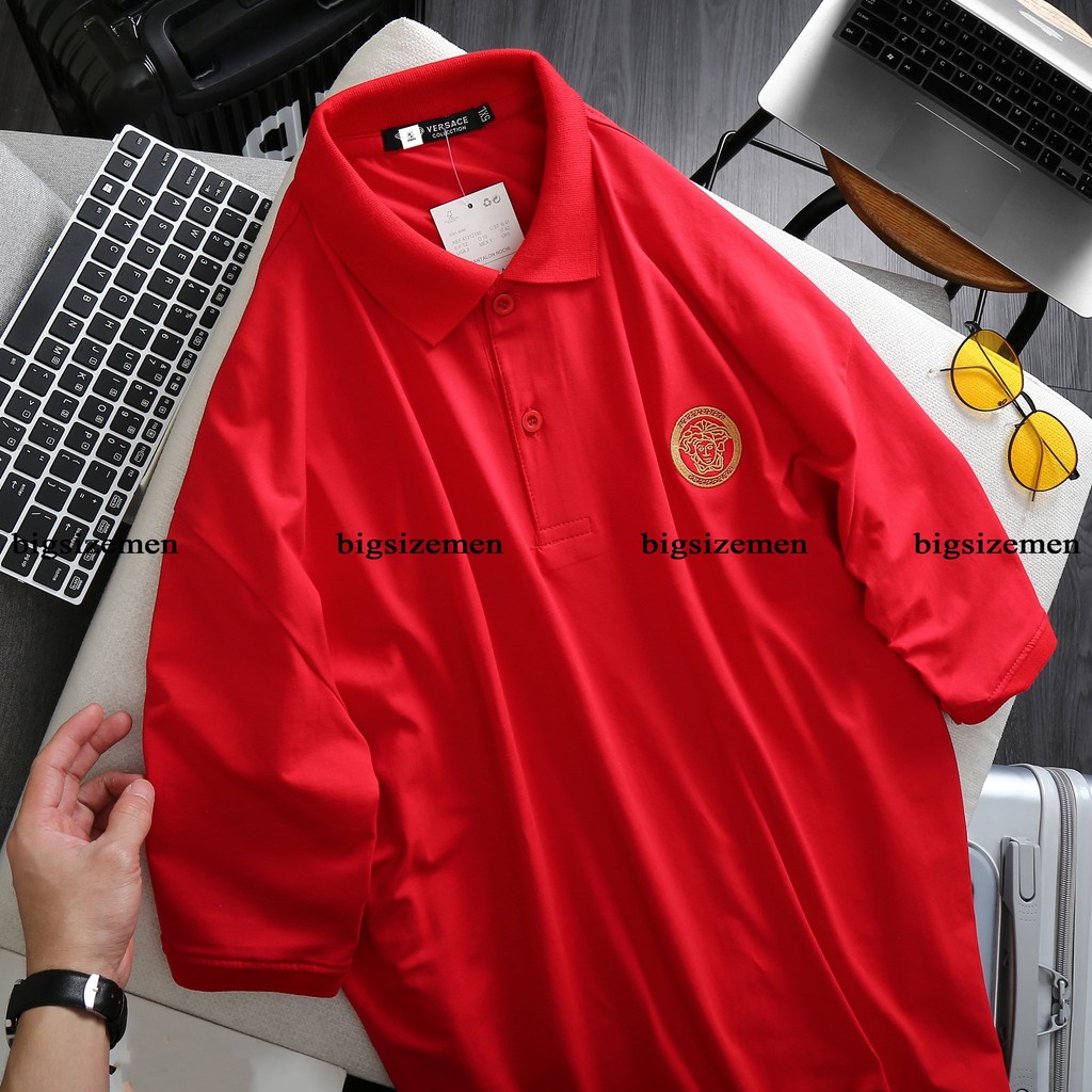 [bigsize &lt;130kg] áo thun polo nam tay ngắn có cổ bigsize - VS