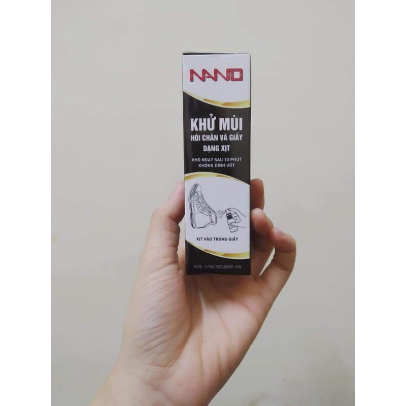 Sịt khủ mùi hôi chân Nano, khử mùi hôi giày dép đa năng.