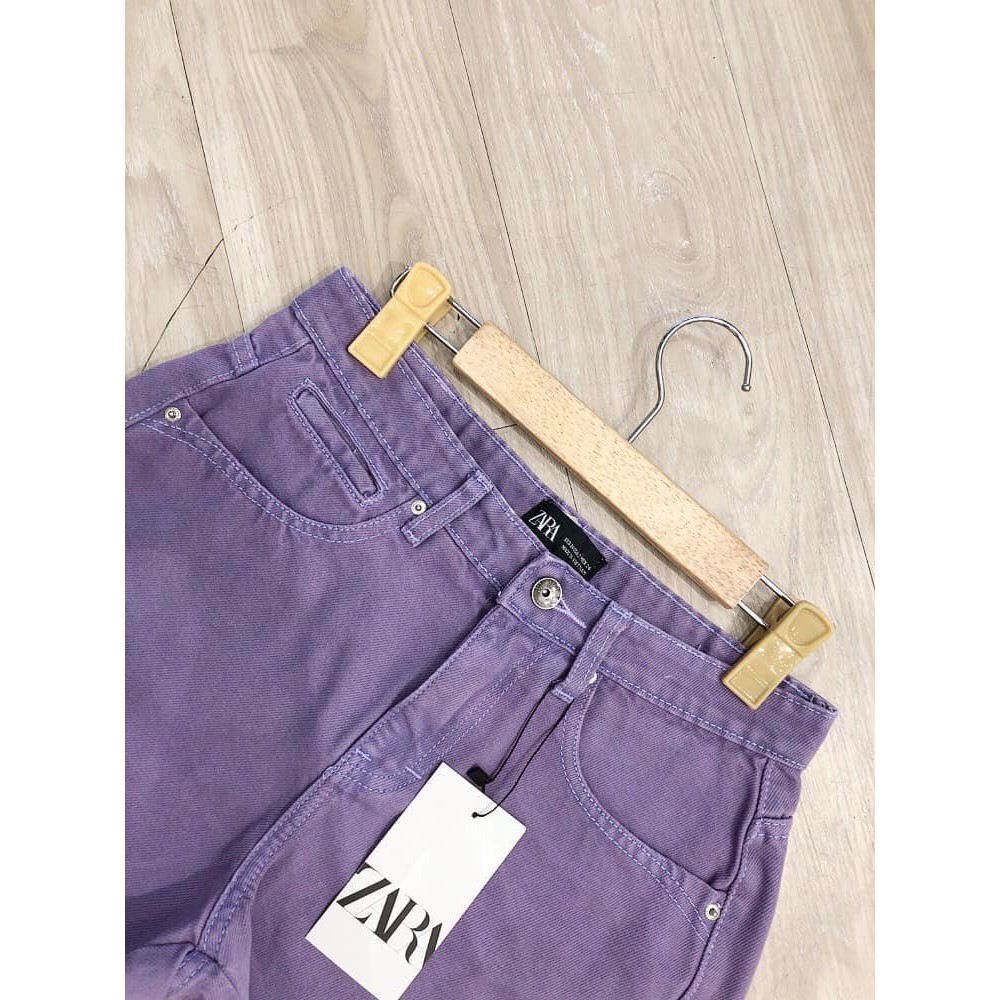 Quần short jeans màu tím hottren