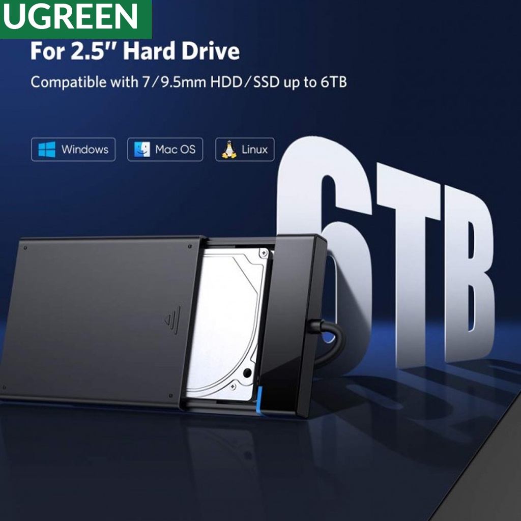 Box Ổ Cứng 2,5 / 3.5 inch USB 3.0 Chính Hãng Ugreen 30847 Cao Cấp