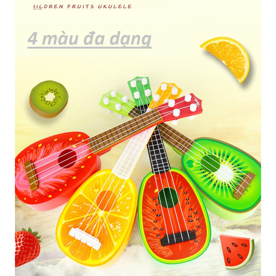 Đồ chơi đàn ukelele-Đàn guitar hình hoa quả cho bé size lớn
