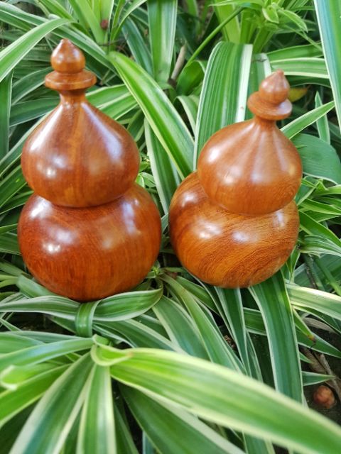 Lọ tăm hình hồ lô gỗ hương