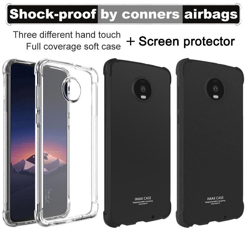 IMAK Motorola Moto Z4 SHOCK Resistant AIRBAG TPU Case Free Film