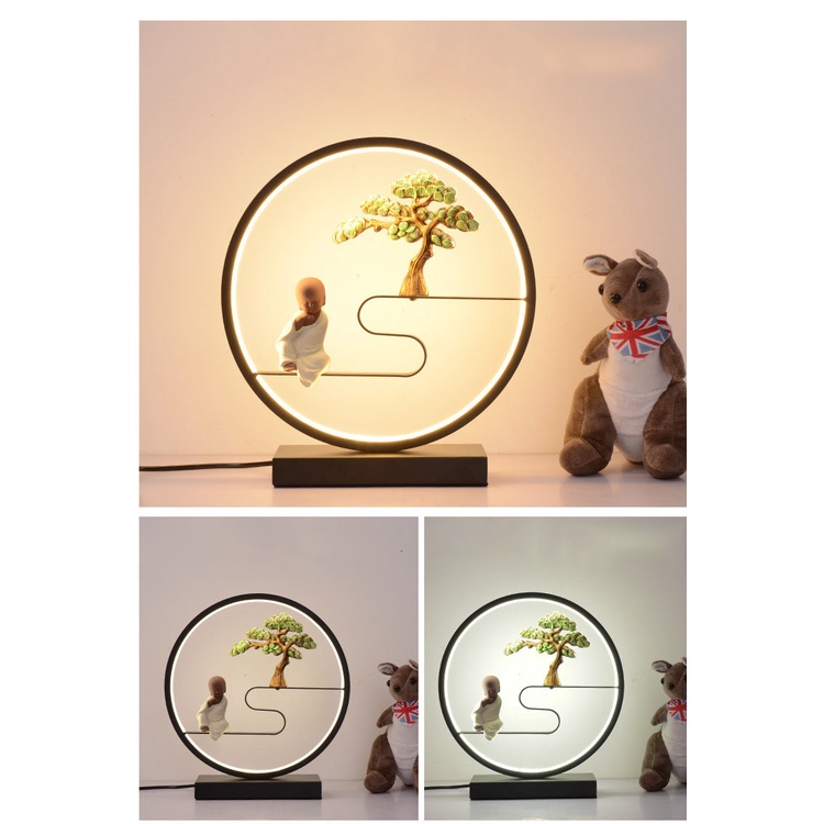 Đèn phong thủy, đèn để bàn trang trí - chú tiểu