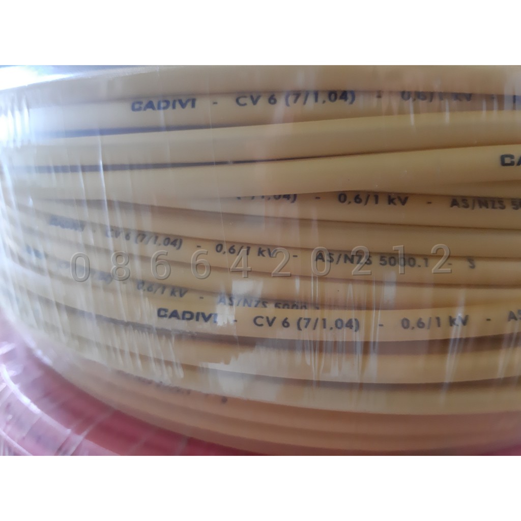 Dây điện đơn Cadivi  4.0 - 6.0