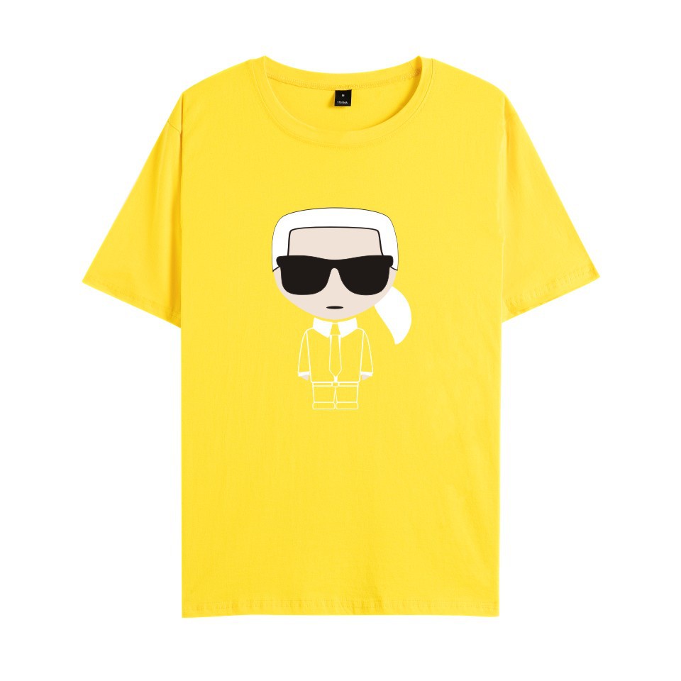 Áo Thun Ngắn Tay In Hình Mèo Karl Lagerfeld Carl.lagerfield Dễ Phối Đồ Nhiều Size S-5XL