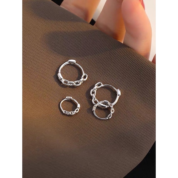 Bông tai khoen xích