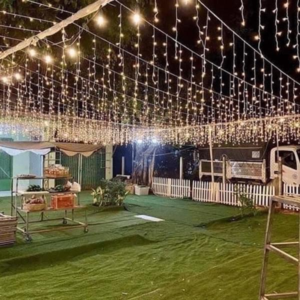 Dây đèn Led thả rủ 12m Đèn Led rủ Led thả sợi  trang trí quán cafe, trần nhà , cafe sân vườn, cầu thang, trang trí noel