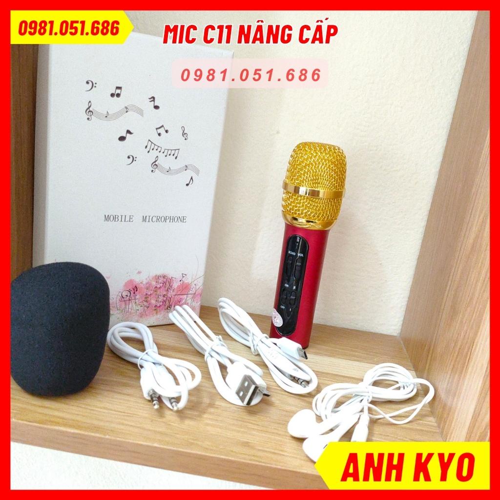 ✅ [CHÍNH_HÃNG] Mic Livestream C11 Dùng Karaoke - Mic Thu Âm C11 Chuẩn Tặng Tai Nghe Cao Cấp