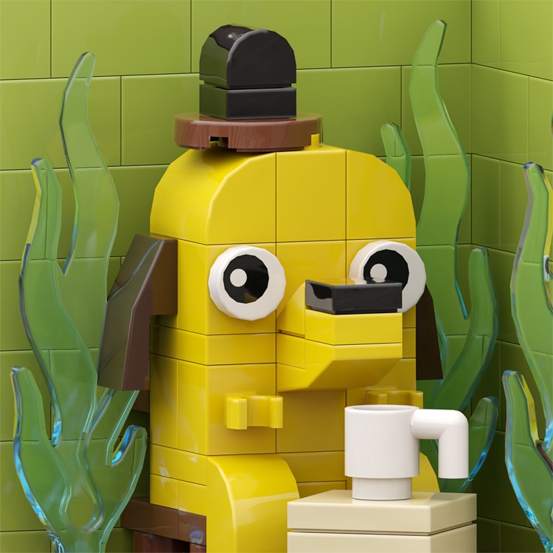 Buildmoc Mô Hình Đồ Chơi Lắp Ráp Thành Phố Chú Chó Hoạt Hình Dễ Thương Thích Hợp Làm Quà Tặng MOC-115915 128 Cái Gạch MOC Bộ