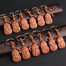 Móc khoá gỗ phong thuỷ 12 con giáp bình an