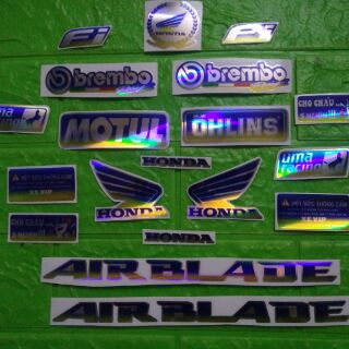Bộ tem Airblade crôm phản quang New