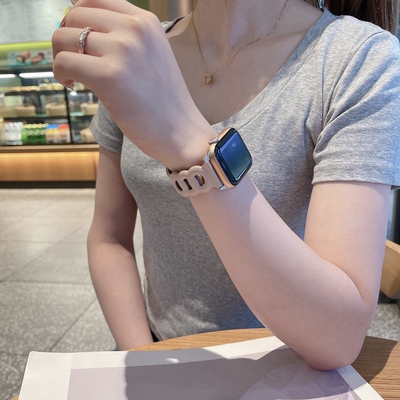 Dây Đeo Bằng Da Cho Đồng Hồ Thông Minh Apple watch 44mm 40mm 45mm 41mm 42mm 38mm series 3 4 5 6 SE 7