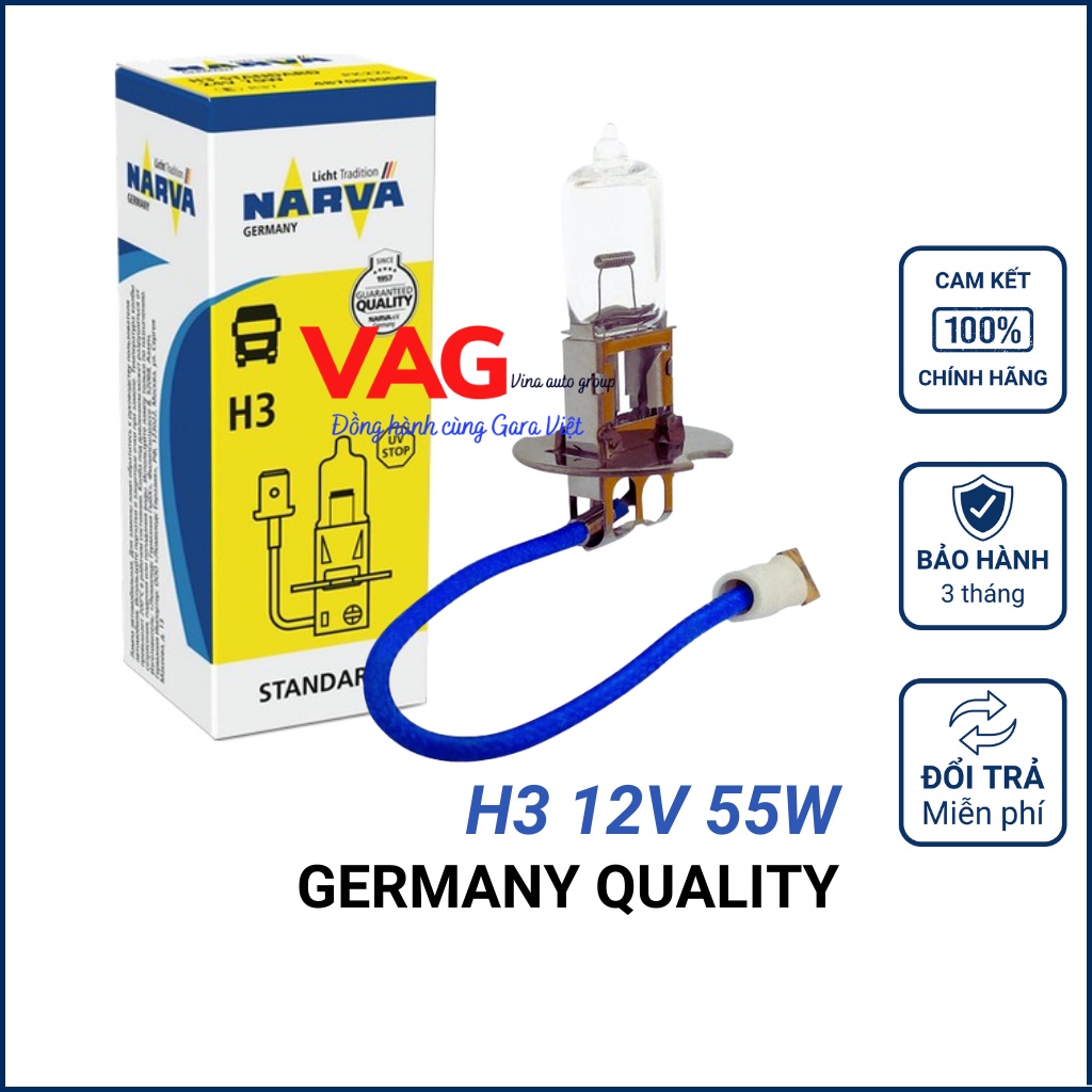Bóng đèn NARVA H3 12V 55W chính hãng của Đức