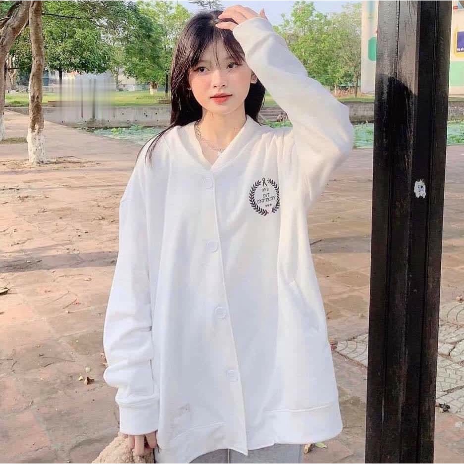 Áo cadigan nữ, jacket nữ UNIVERSITY FORM RỘNG mặc đi học, đi chơi