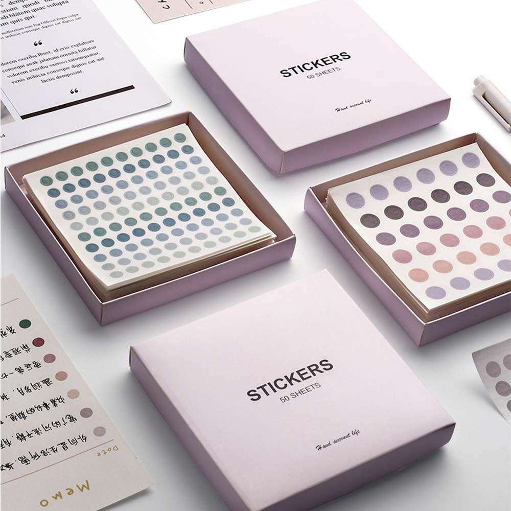 Miếng Dán Hình Tròn Họa Tiết Chấm Bi Màu Đen Dùng Trang Trí DIY