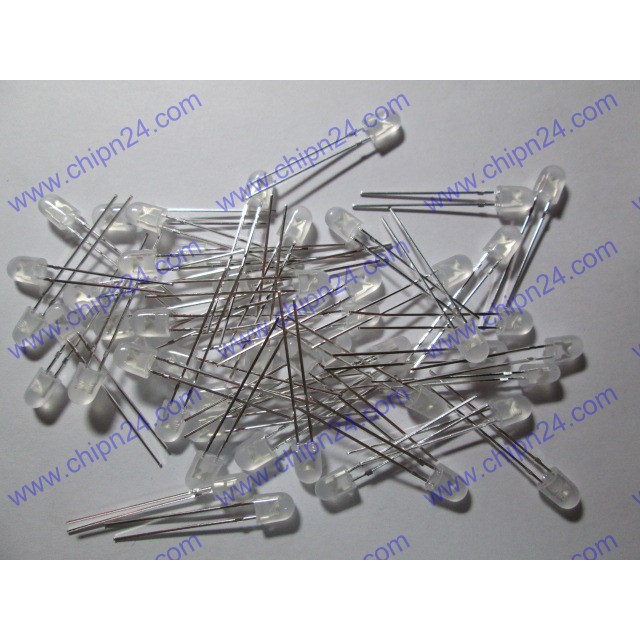 [50 CON] (TK1) Led 5mm Oval màu TRẮNG