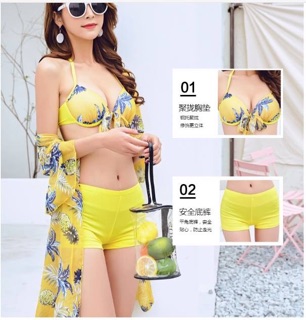 Bikini set 3_ hoạ tiết hoa rực rỡ