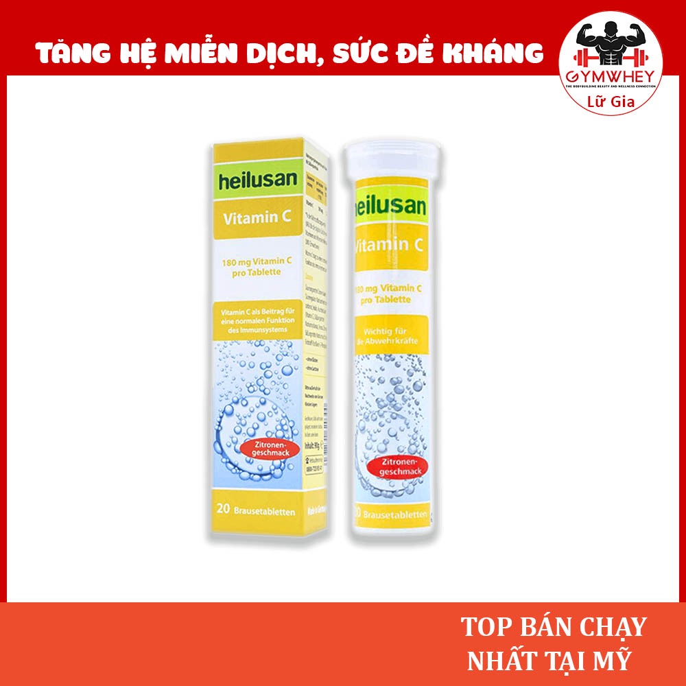 Viên Sủi Heilusan Cung Cấp Vitamin C Tăng Sức Đề Kháng Cho Cơ Thể 20 viên