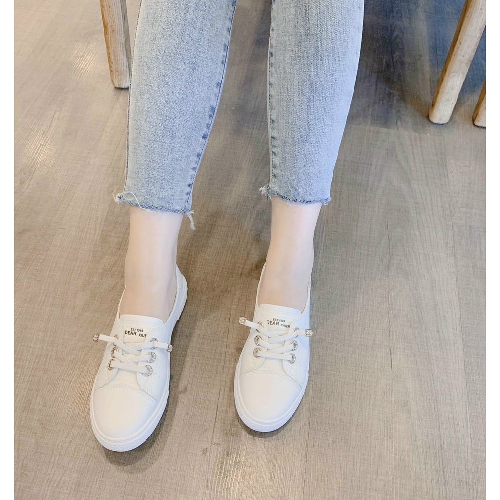Giày thể thao đế bệt ko dây D0018