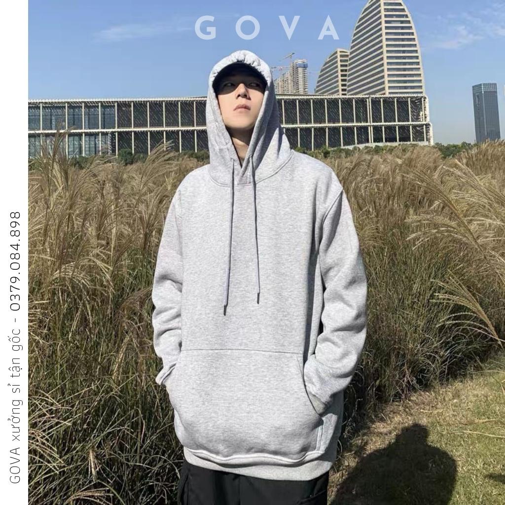 Áo Hoodie Trơn BASIC 2022 Chất NỈ Ngoại PE Form Rộng Nam Nữ GOVA Mẫu Hot vừa về XƯỞNG SỈ GOVA