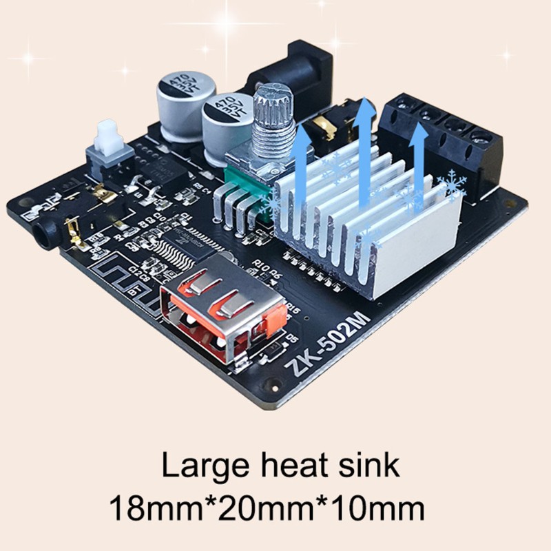 Bảng Mạch Khuếch Đại Âm Thanh Hsv Zk-502M Bluetooth 5.0 50wx2