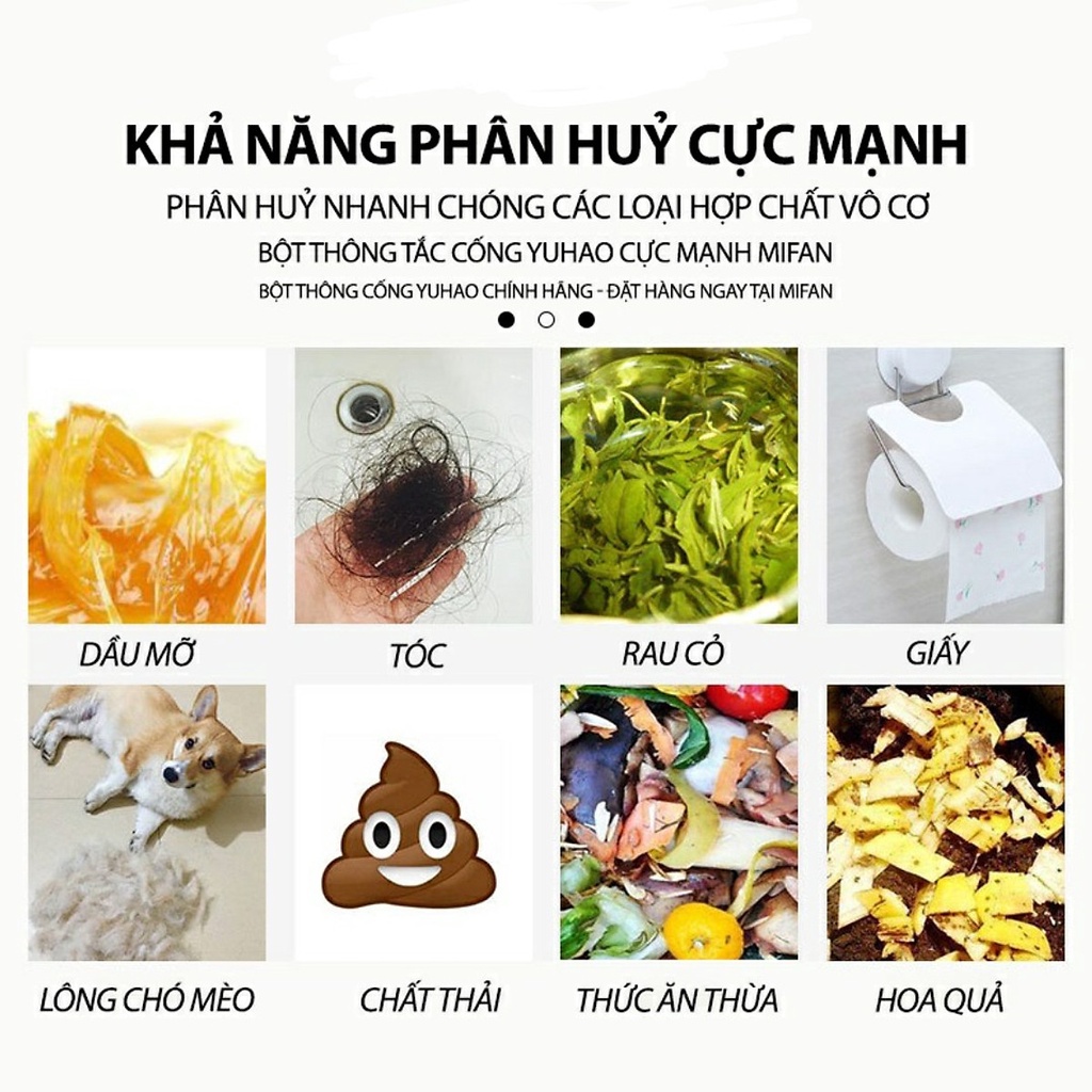 Bột Thông Bồn Cầu, Thông Tắc Ngẽn Cống, Lavabo. Loại Mạnh Xử Lý Triệt Để Nhanh Chóng