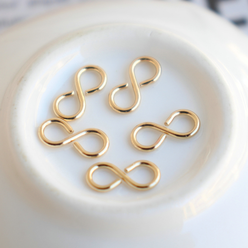 Khóa Vòng Số 8 Bằng Đồng 14k Dùng Nối Vòng Tay/Dây Chuyền diy