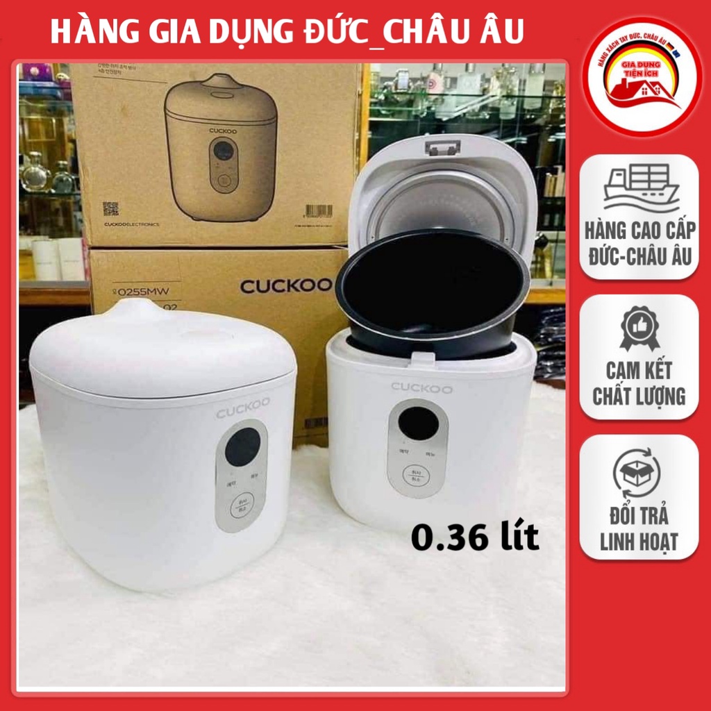 Nồi cơm điện mini Cuckoo RC- 0255MW Dành cho 1-2 người ăn - Nhập Hàn Quốc