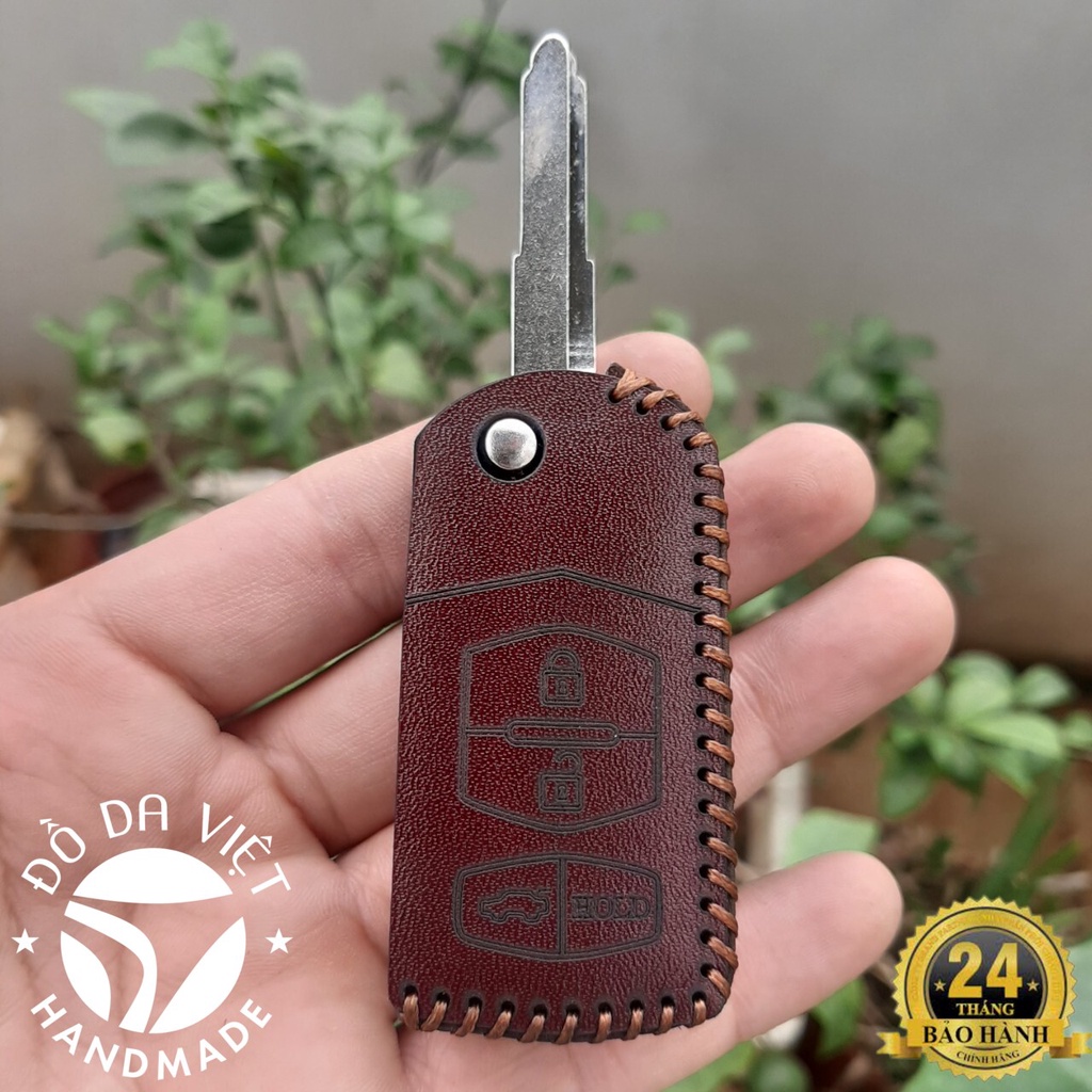 Bao da chìa khóa MAZDA RX-8 CX3 CX5 MAZDA 2 MAZDA 6 MAZDA 5 MAZDA 3 khóa như hình, da bò thật bảo hành 2 năm